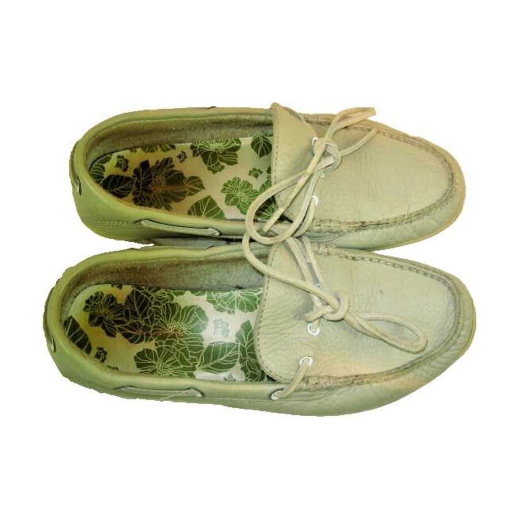 Womens Sebago Bolton Bone Leather Slipon Boat Shoes sz 6 M